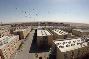 Topview of Worker accommodation labour camp in Abu Dhabi